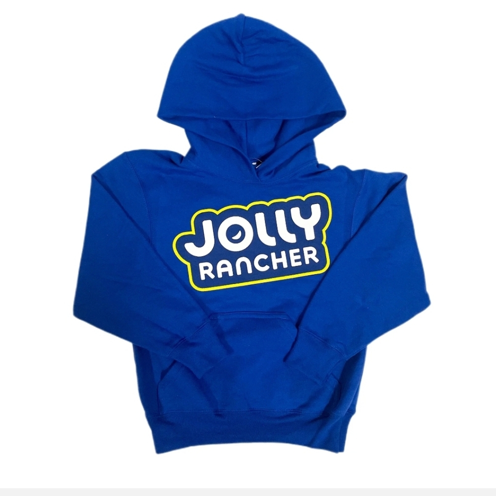 JOLLY RANCHER Brand Youth Blue Hoodie Medium Sweatshirt